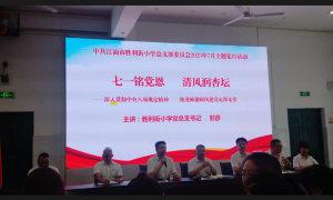七一铭党恩，清风润杏坛——江油市胜利街小学主题党日活动