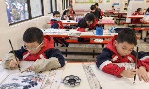 丹青染韵 童心探秘——胜利街小学山水画社团练习日常侧记